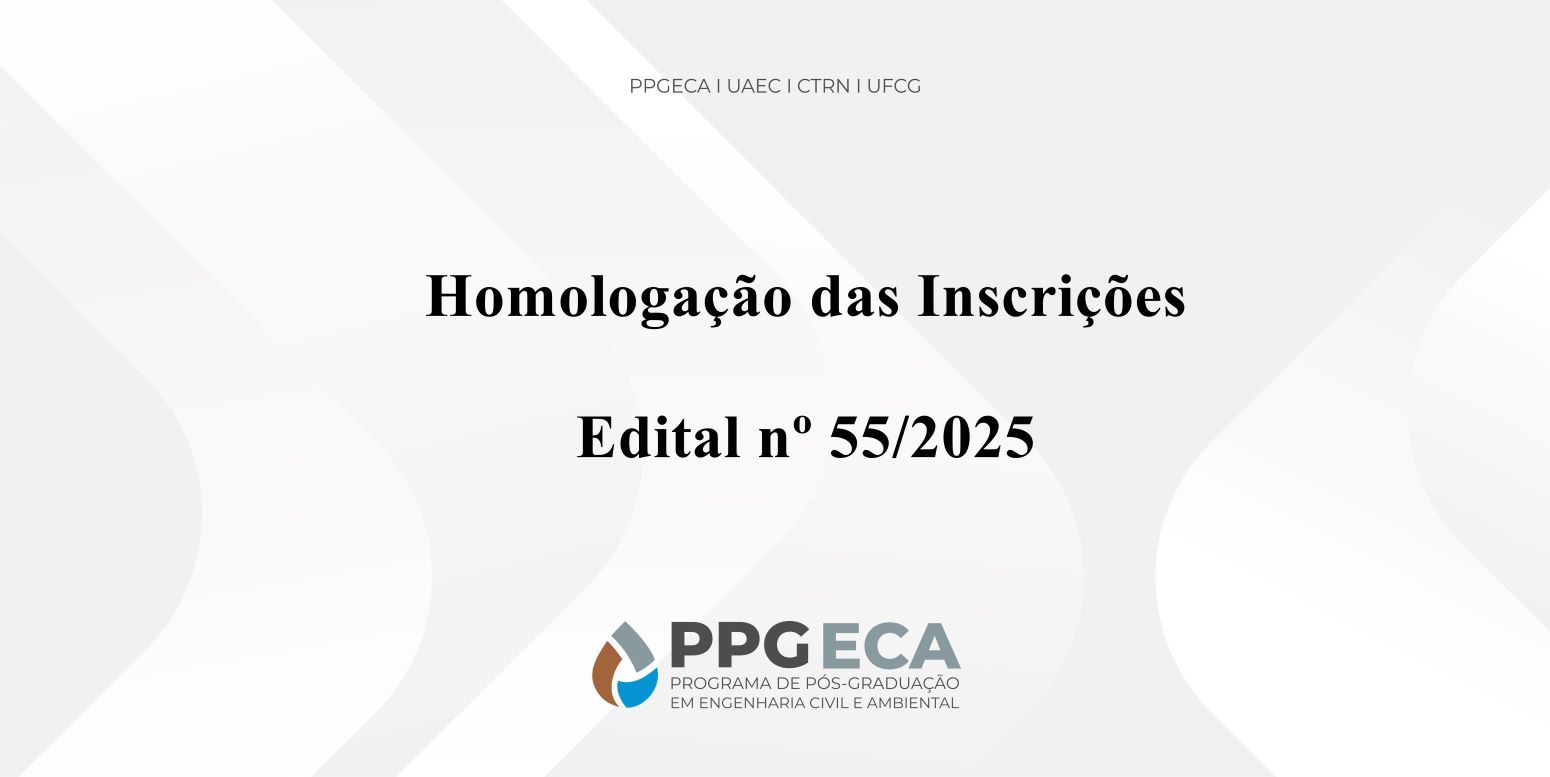 Homologação das inscrições - Edital 55/2025